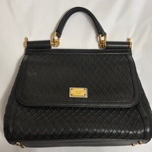 Dolce & Gabbana Milano Italia Black Leather Bag